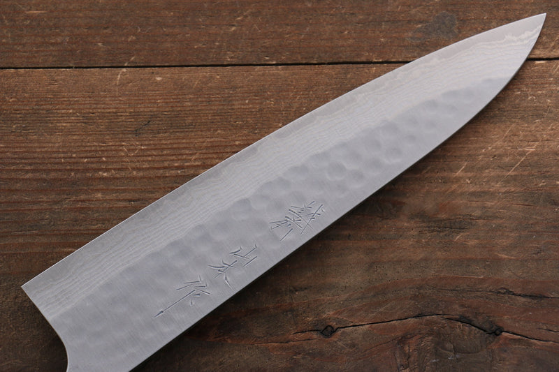 Nao Yamamoto SRS13 Black Damascus Gyuto  210mm Cherry Blossoms Handle - Japannywholesale