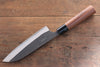 Nao Yamamoto Blue Super Kurouchi Santoku  165mm Walnut Handle - Japannywholesale