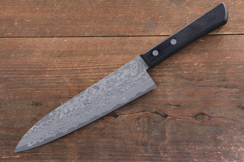 Nao Yamamoto VG10 Black Damascus Gyuto  180mm Black Pakka wood Handle - Japannywholesale