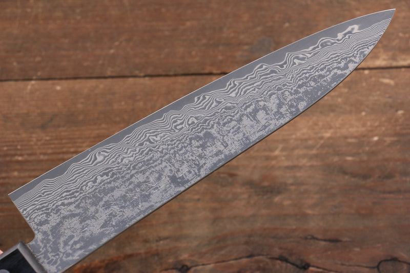 Nao Yamamoto VG10 Black Damascus Gyuto  180mm Black Pakka wood Handle - Japannywholesale