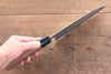 Nao Yamamoto VG10 Black Damascus Santoku  165mm Walnut Handle - Japannywholesale