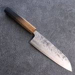 Seisuke SLD Washiji Santoku Japanese Knife 165mm Burnt Oak Handle - Japannywholesale