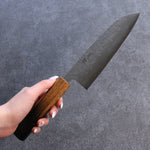 Seisuke SLD Washiji Santoku Japanese Knife 165mm Burnt Oak Handle - Japannywholesale