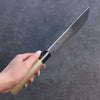 Kikuzuki White Steel No.2 Kasumitogi Nakiri Japanese Knife 180mm Magnolia Handle - Japannywholesale