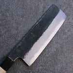 Kikuzuki White Steel No.2 Black Finished Nakiri Japanese Knife 180mm Magnolia Handle - Japannywholesale