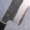 Kikuzuki White Steel No.2 Black Finished Nakiri Japanese Knife 180mm Magnolia Handle - Japannywholesale