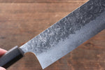 Yoshimi Kato VG10 Hammered Damascus Nakiri  165mm with Black Persimmon Handle - Japannywholesale