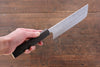 Yoshimi Kato VG10 Hammered Damascus Nakiri  165mm with Black Persimmon Handle - Japannywholesale