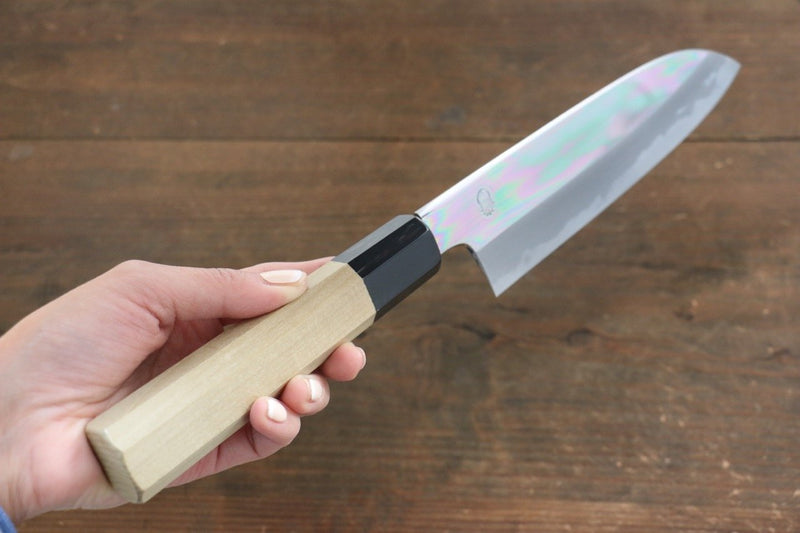 Choyo White Steel Mirrored Finish Santoku  180mm Magnolia Handle - Japannywholesale