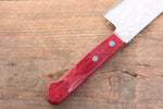 Nao Yamamoto VG10 Black Damascus Santoku  180mm Red Pakka wood Handle - Japannywholesale