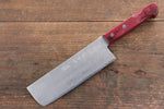 Nao Yamamoto SG2 Damascus Migaki Finished Nakiri  165mm Red Pakka wood Handle - Japannywholesale