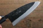 Takayuki Iwai White Steel No.1 Kurouchi Deba  110mm Shitan Handle - Japannywholesale