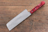 Nao Yamamoto SG2 Damascus Migaki Finished Nakiri  165mm Red Pakka wood Handle - Japannywholesale