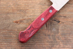 Nao Yamamoto SG2 Damascus Migaki Finished Nakiri  165mm Red Pakka wood Handle - Japannywholesale