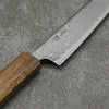 Seisuke Nami AUS10 Mirrored Finish Damascus Petty-Utility Japanese Knife 150mm Oak Handle - Japannywholesale