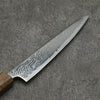 Seisuke Nami AUS10 Mirrored Finish Damascus Petty-Utility Japanese Knife 150mm Oak Handle - Japannywholesale