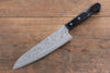 Nao Yamamoto SG2 Damascus Migaki Finished Gyuto  180mm Black Pakka wood Handle - Japannywholesale