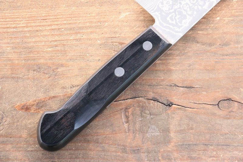 Nao Yamamoto SG2 Damascus Migaki Finished Gyuto  180mm Black Pakka wood Handle - Japannywholesale