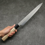 Kikuzuki Silver Steel No.3 Bokashi Yanagiba  300mm Magnolia Handle - Japannywholesale