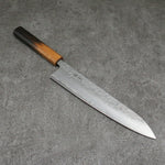 Seisuke SLD Washiji Gyuto Japanese Knife 240mm Burnt Oak Handle - Japannywholesale