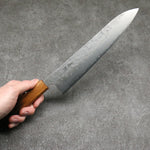 Seisuke SLD Washiji Gyuto Japanese Knife 240mm Burnt Oak Handle - Japannywholesale