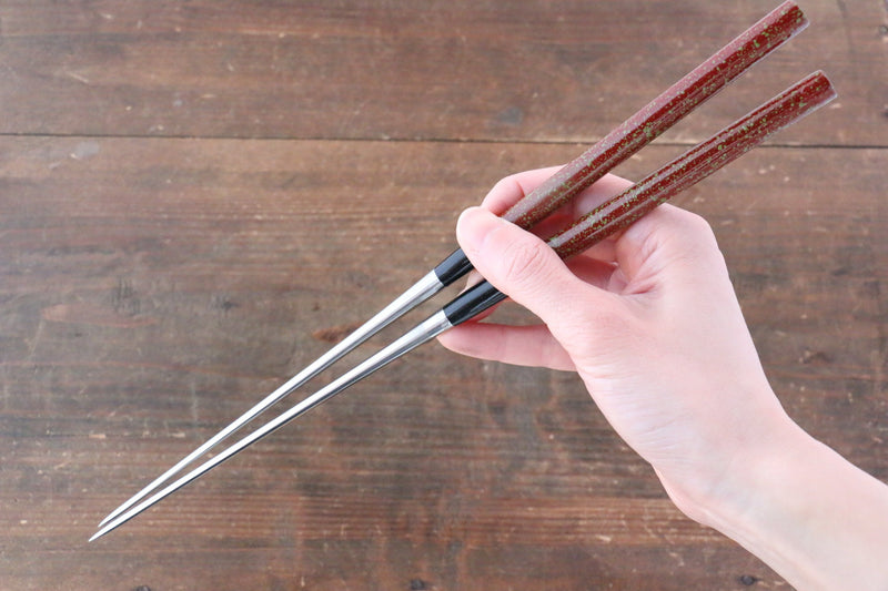 Moribashi Cooking Chopstick RedGreendots 165mm - Japannywholesale