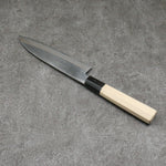 Minamoto Akitada White Steel No.2 Kasumitogi Santoku Japanese Knife 180mm Magnolia Handle - Japannywholesale