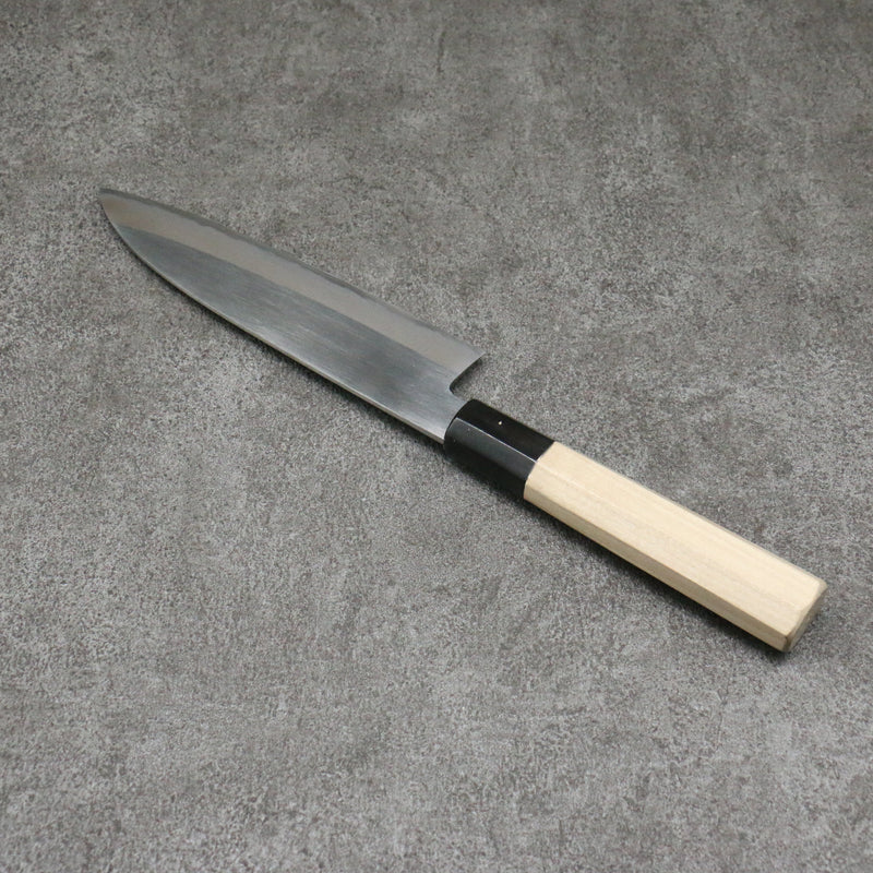 Minamoto Akitada White Steel No.2 Kasumitogi Santoku Japanese Knife 180mm Magnolia Handle - Japannywholesale