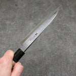 Minamoto Akitada White Steel No.2 Kasumitogi Santoku Japanese Knife 180mm Magnolia Handle - Japannywholesale