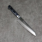 Seisuke Aotsuchi AUS10 Hammered Kiritsuke Petty-Utility Japanese Knife 145mm Navy blue Pakka wood Handle with Sheath - Japannywholesale