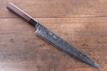 Seisuke AUS10 Damascus Sujihiki  240mm Shitan Handle - Japannywholesale