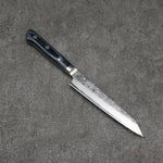 Seisuke Blue Steel No.2 Nashiji Kiritsuke Petty-Utility Japanese Knife 145mm Navy blue Pakka wood Handle - Japannywholesale