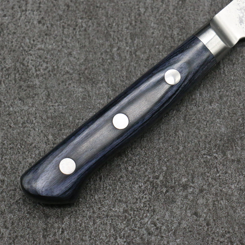 Seisuke Blue Steel No.2 Nashiji Kiritsuke Petty-Utility Japanese Knife 145mm Navy blue Pakka wood Handle - Japannywholesale