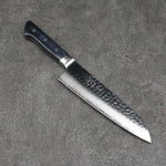 Seisuke Seiun VG10 33 Layer Damascus Santoku  180mm Navy blue Pakka wood Handle - Japannywholesale