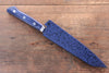 Seisuke Aotsuchi AUS10 Hammered Kiritsuke Petty-Utility  140mm Blue Pakka wood Handle with Sheath - Japannywholesale