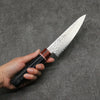 Seisuke VG10 Small Santoku Japanese Knife 135mm Black Pakka wood Handle - Japannywholesale