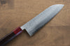 Kunihira VG1 Hammered Santoku  170mm Shitan (ferrule: Red Pakka wood) Handle - Japannywholesale