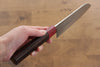 Kunihira VG1 Hammered Santoku  170mm Shitan (ferrule: Red Pakka wood) Handle - Japannywholesale