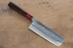 Kunihira VG1 Hammered Nakiri  165mm Shitan (ferrule: Red Pakka wood) Handle - Japannywholesale