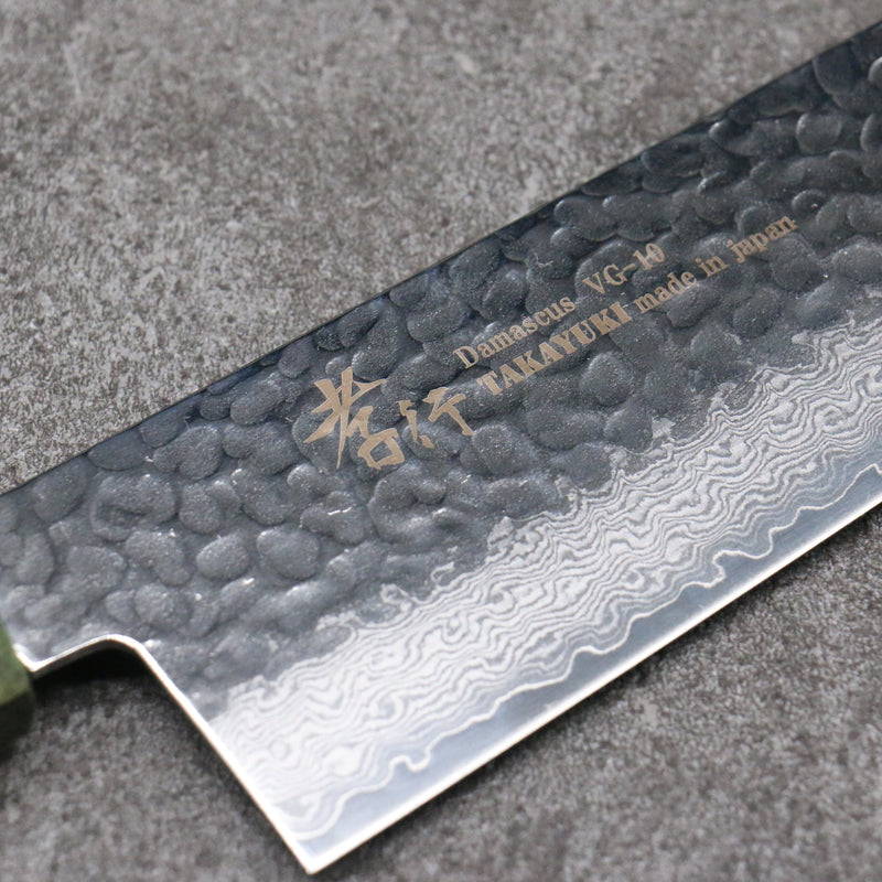 Sakai Takayuki VG10 33 Layer Damascus Gyuto Japanese Knife 240mm Stabilized wood Handle - Japannywholesale