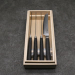 Shizu Set of 4 VG10 Damascus Steak Japanese Knife 130mm Black Pakka wood Handle - Japannywholesale