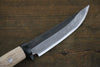 Tsukasa Hinoura Blue Steel Kurouchi Hunter Knife 105mm with Oak Handle - Japannywholesale