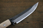 Tsukasa Hinoura Blue Steel Kurouchi Hunter Knife 105mm with Oak Handle - Japannywholesale