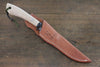 Tsukasa Hinoura Blue Steel Kurouchi Hunter Knife 105mm with Oak Handle - Japannywholesale