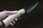 Tsukasa Hinoura White Steel Kurouchi Hunter Knife Japanese Chef Knife 130mm with Oak Handle - Japannywholesale