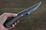Tsukasa Hinoura White Steel Kurouchi Hunter Knife 130mm with Rose wood Handle - Japannywholesale