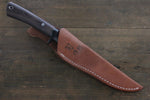 Tsukasa Hinoura White Steel Kurouchi Hunter Knife 130mm with Rose wood Handle - Japannywholesale