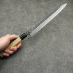 Kikuzuki White Steel No.2 Kurouchi Yanagiba Japanese Knife 300mm Magnolia Handle - Japannywholesale