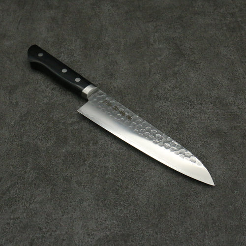 Kanetsune VG1 Hammered Gyuto Japanese Knife 180mm Black Pakka wood Handle - Japannywholesale