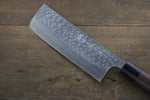 Yoshimi Kato Silver Steel No.3 Hammered Nakiri Japanese Chef Knife 165mm - Japannywholesale